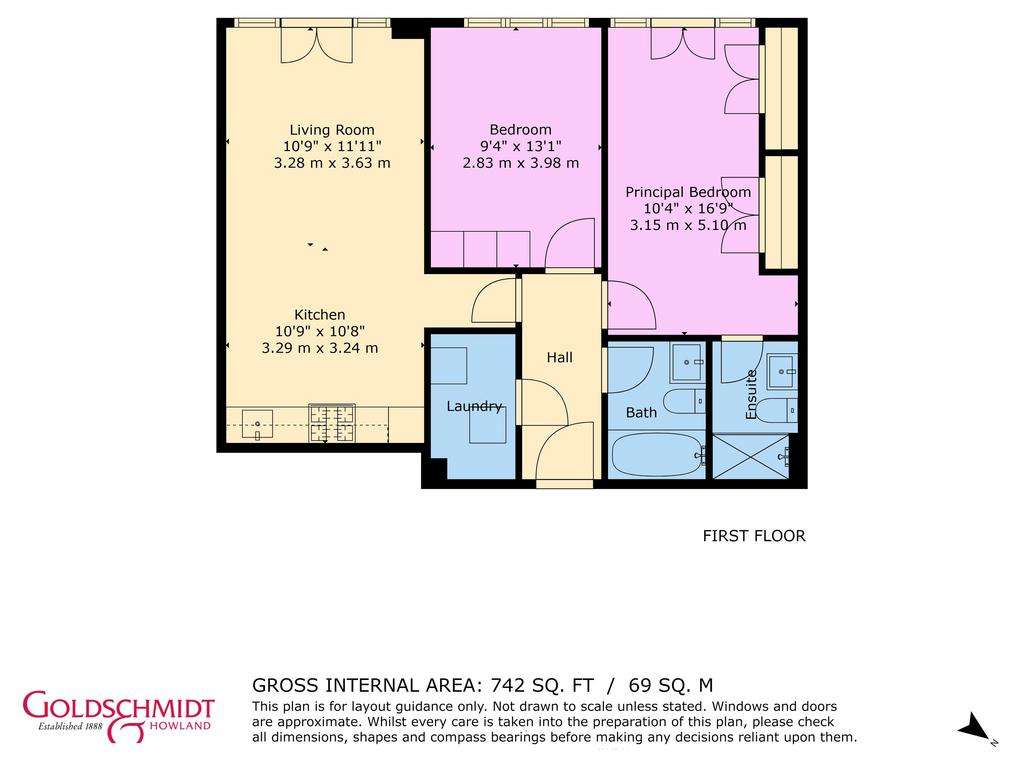 2 bedroom flat for sale - floorplan