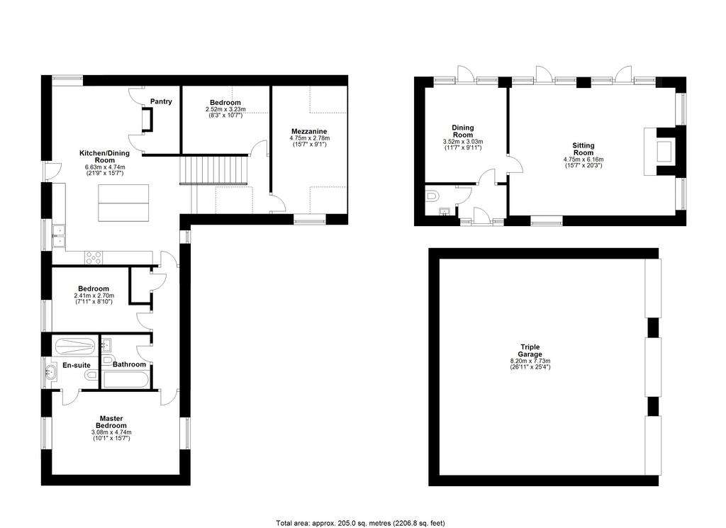 3 bedroom house for sale - floorplan