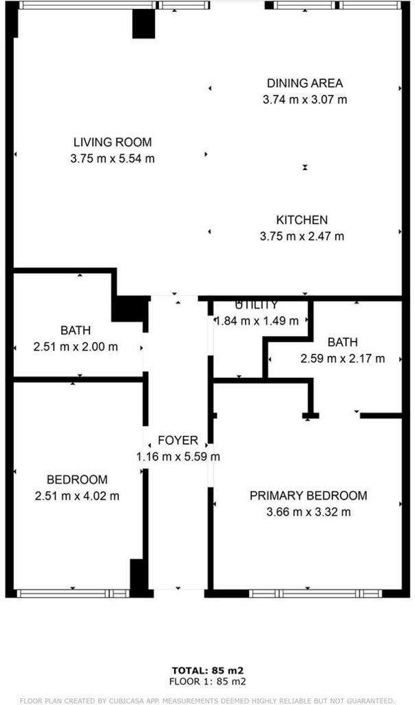 2 bedroom flat for sale - floorplan