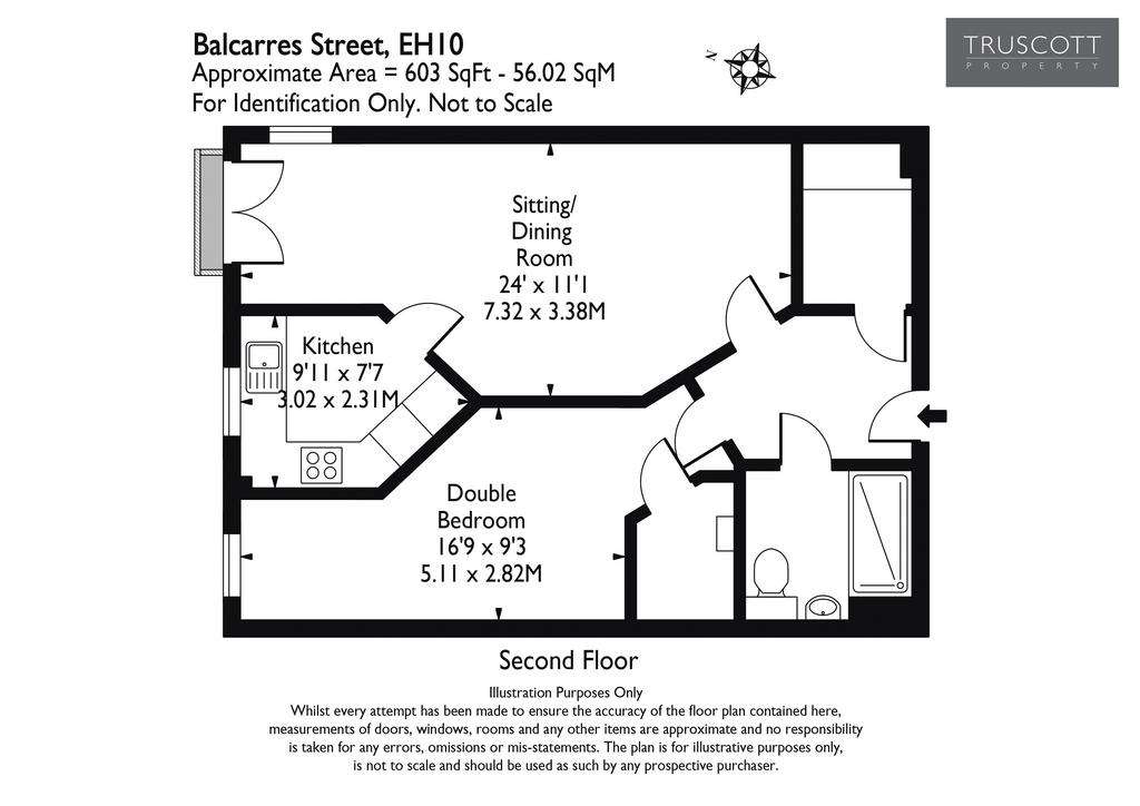 1 bedroom retirement property for sale - floorplan