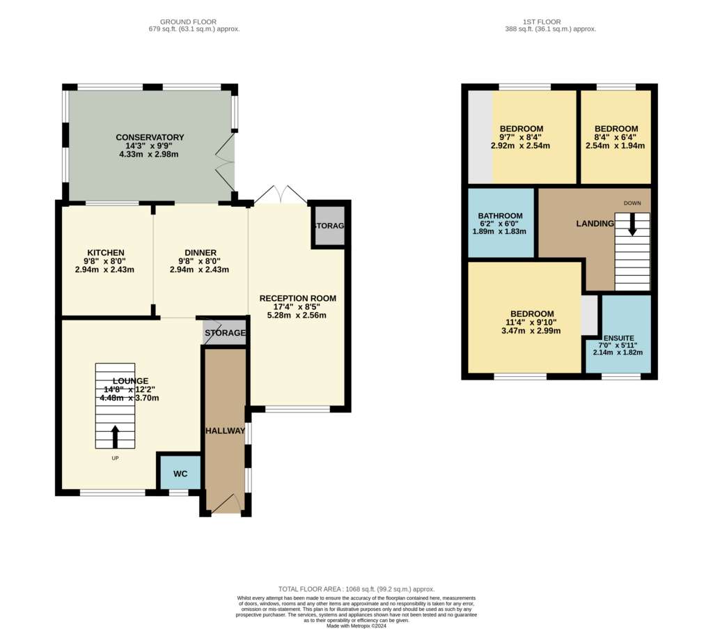 3 bedroom detached house for sale - floorplan