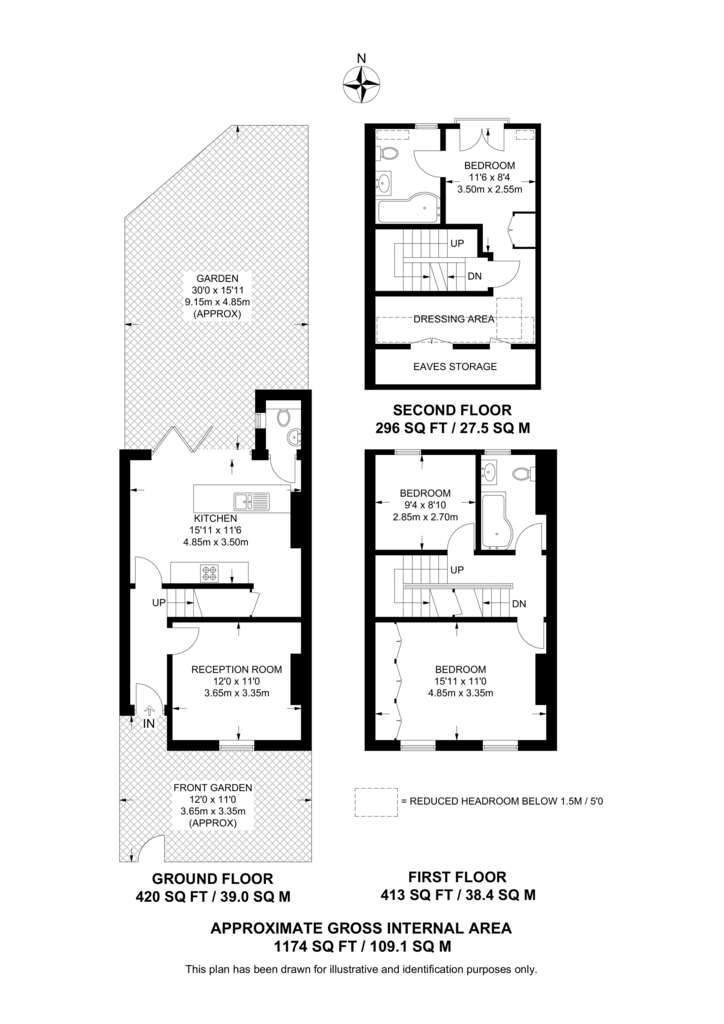 4 bedroom terraced house to rent - floorplan