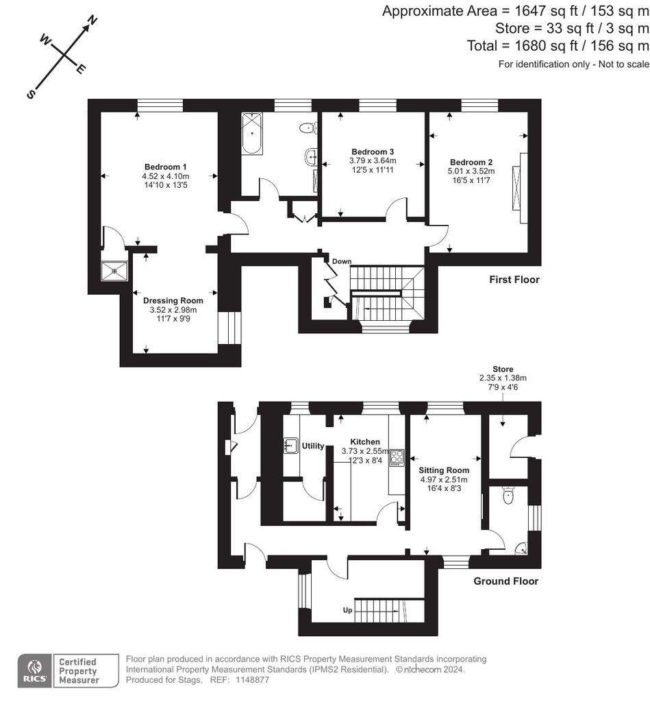 3 bedroom terraced house for sale - floorplan