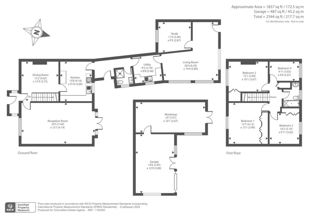 4 bedroom semi-detached house for sale - floorplan