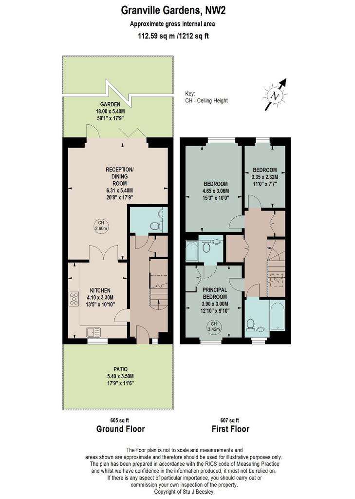 3 bedroom terraced house for sale - floorplan