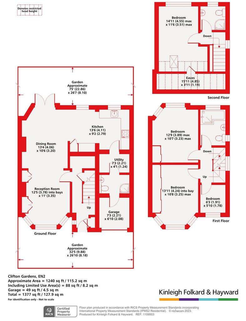 4 bedroom semi-detached house for sale - floorplan