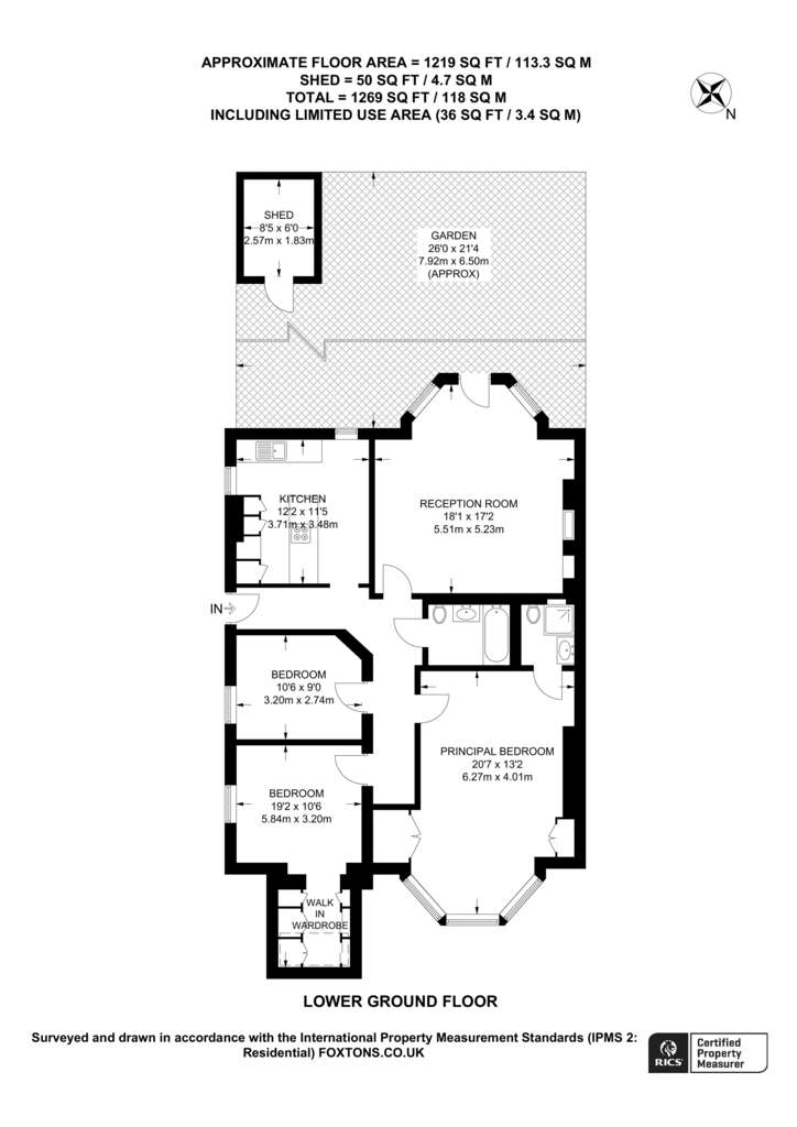 3 bedroom flat to rent - floorplan