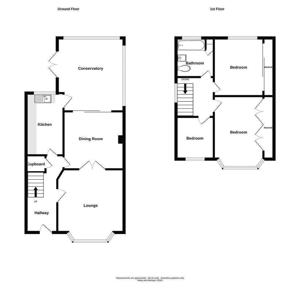 3 bedroom semi-detached house for sale - floorplan