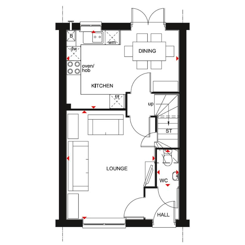 3 bedroom semi-detached house for sale - floorplan