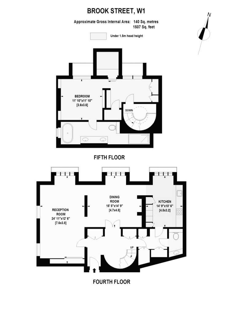 1 bedroom flat to rent - floorplan