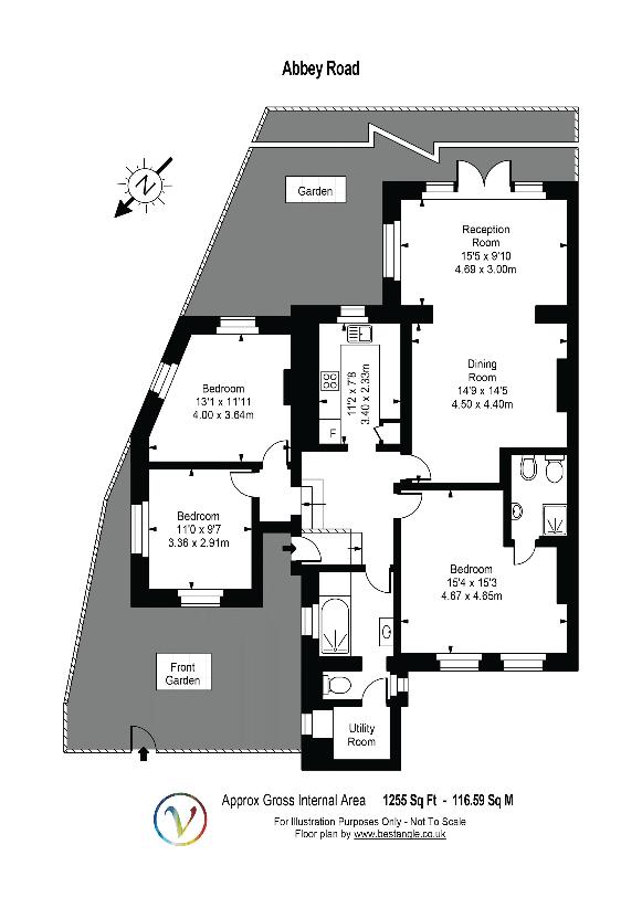 3 bedroom property for sale - floorplan