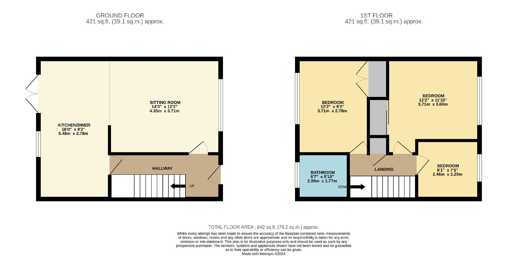 3 bedroom terraced house for sale - floorplan