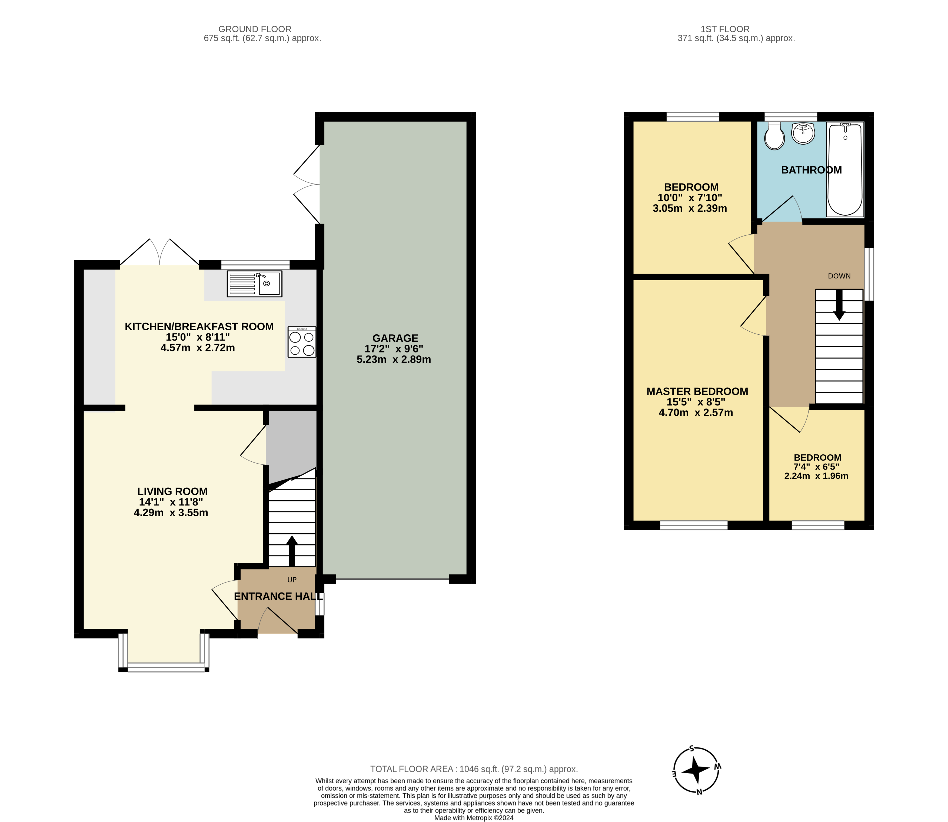 3 bedroom property for sale - floorplan