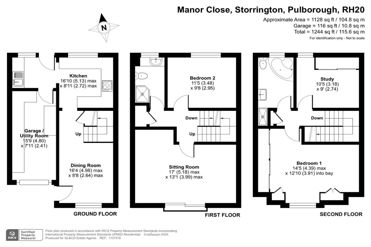 3 bedroom terraced house for sale - floorplan