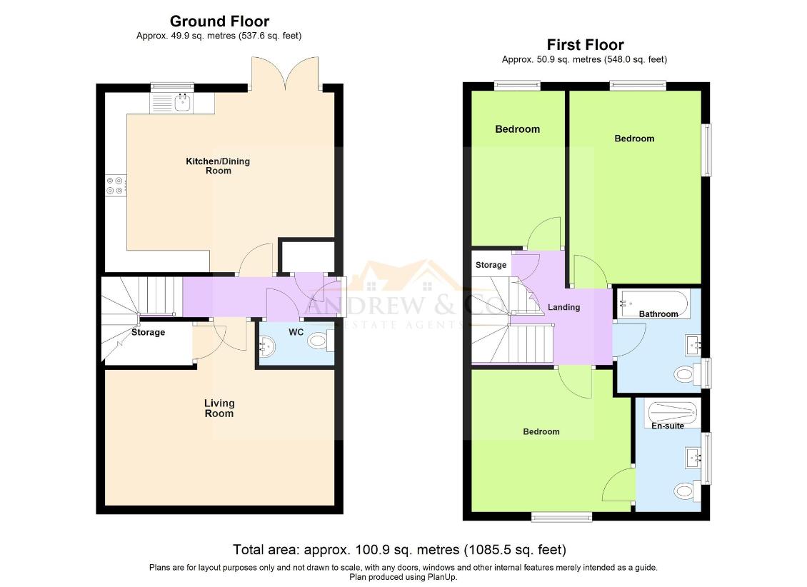 3 bedroom property for sale - floorplan