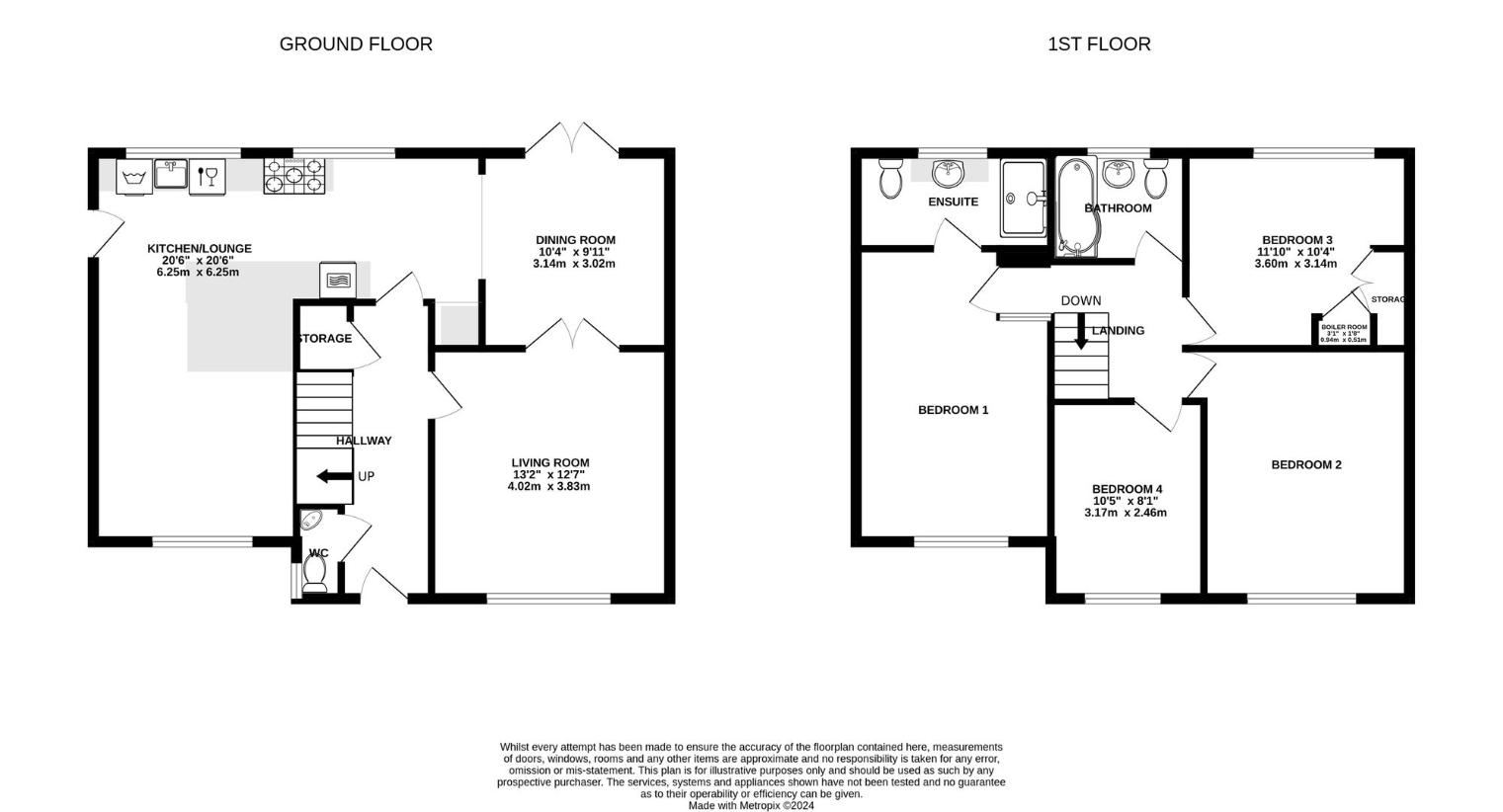 4 bedroom detached house for sale - floorplan