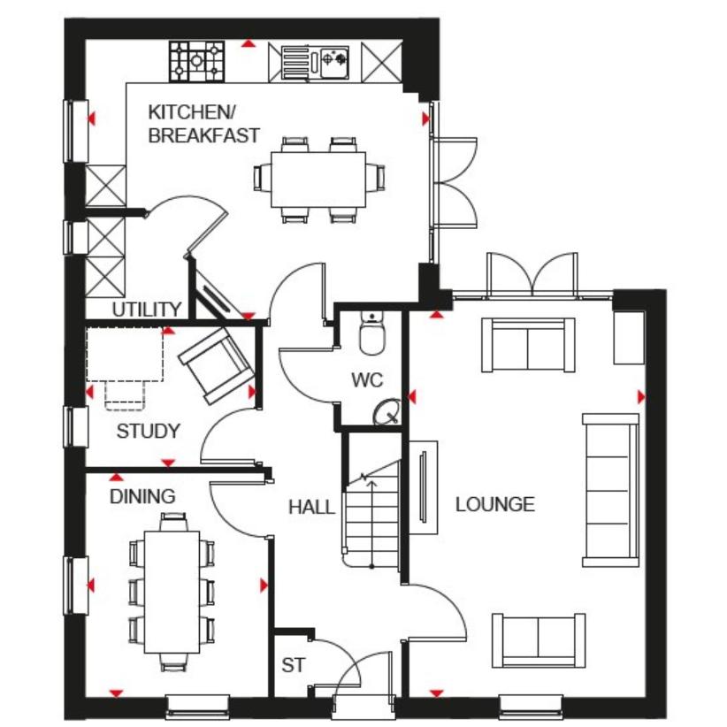 4 bedroom detached house for sale - floorplan