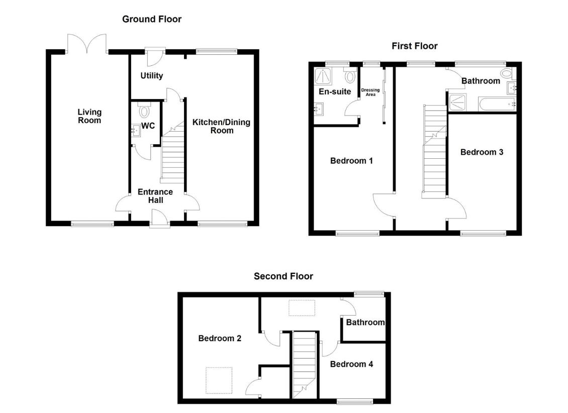 4 bedroom detached house for sale - floorplan