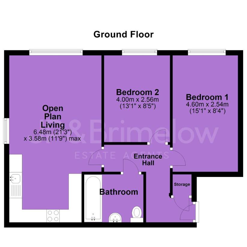 2 bedroom flat for sale - floorplan