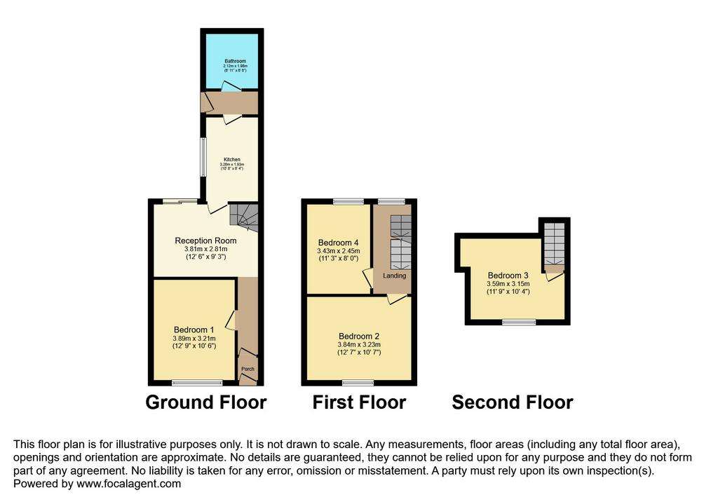 3 bedroom house to rent - floorplan