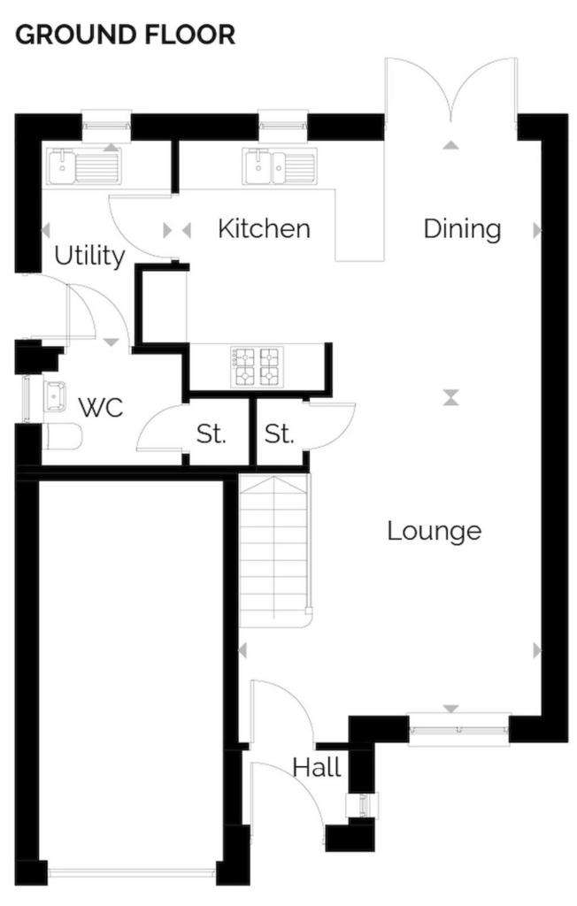 3 bedroom semi-detached house for sale - floorplan