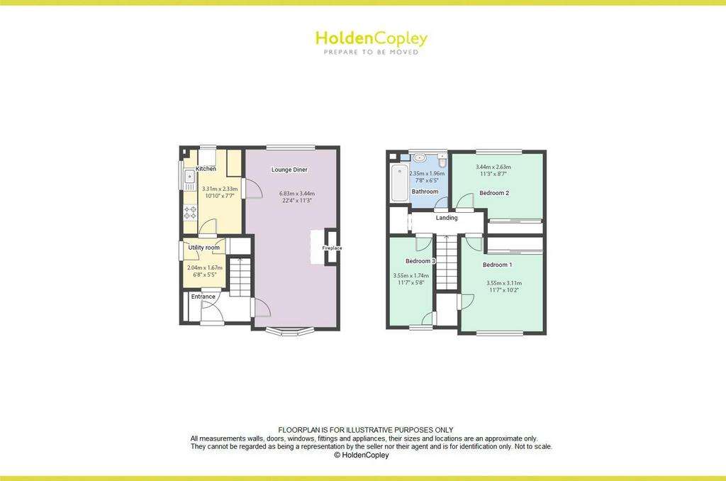 3 bedroom semi-detached house for sale - floorplan