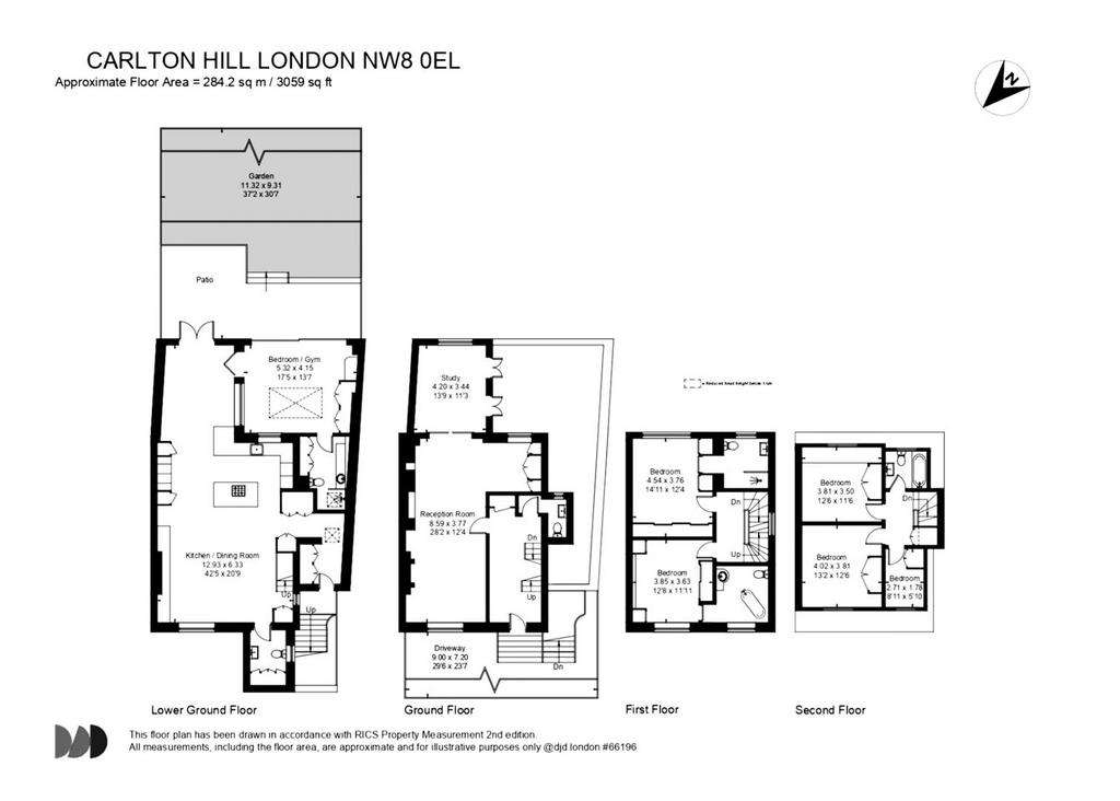 4 bedroom semi-detached house for sale - floorplan