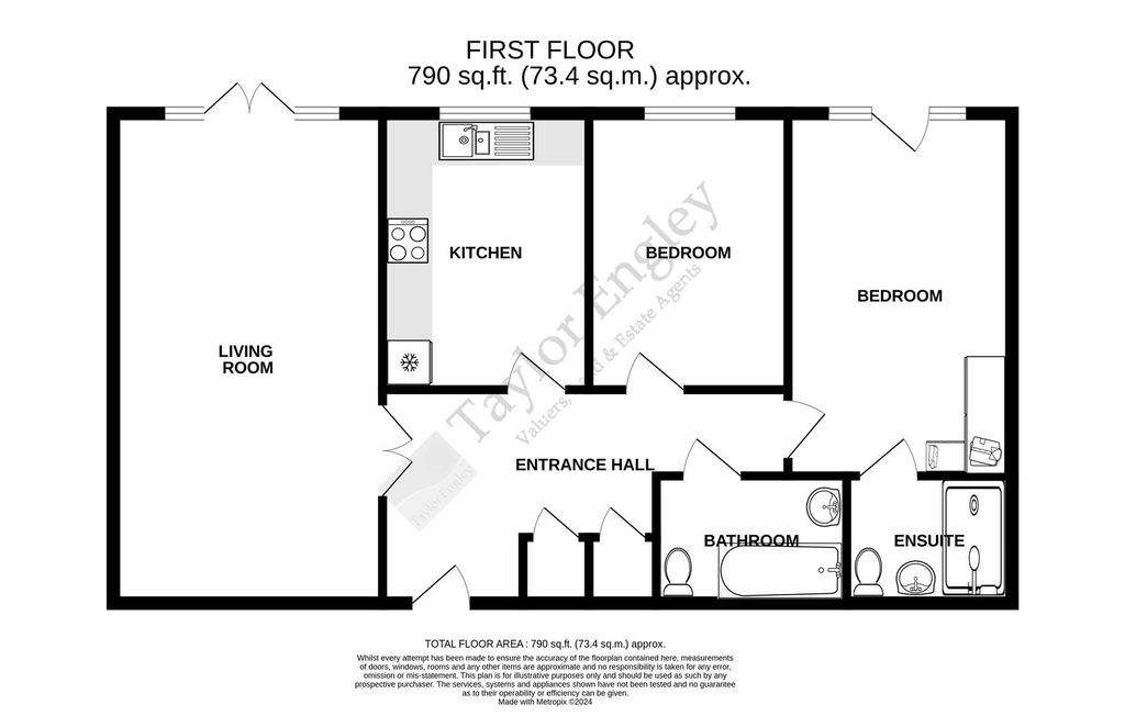 2 bedroom flat for sale - floorplan