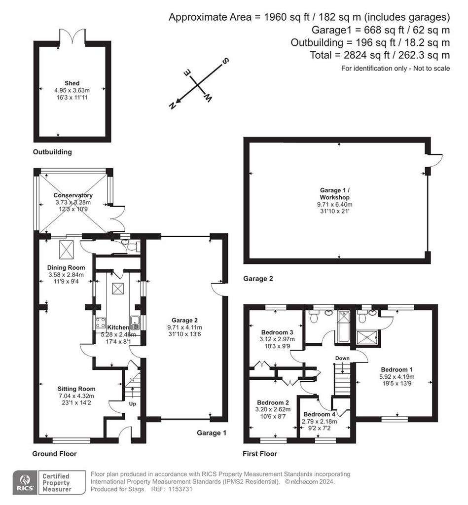 4 bedroom semi-detached house for sale - floorplan