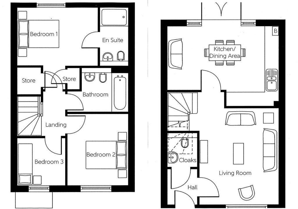 3 bedroom semi-detached house for sale - floorplan