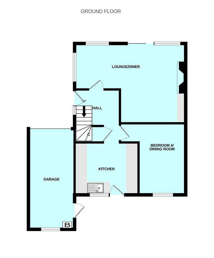 4 bedroom semi-detached house for sale - floorplan