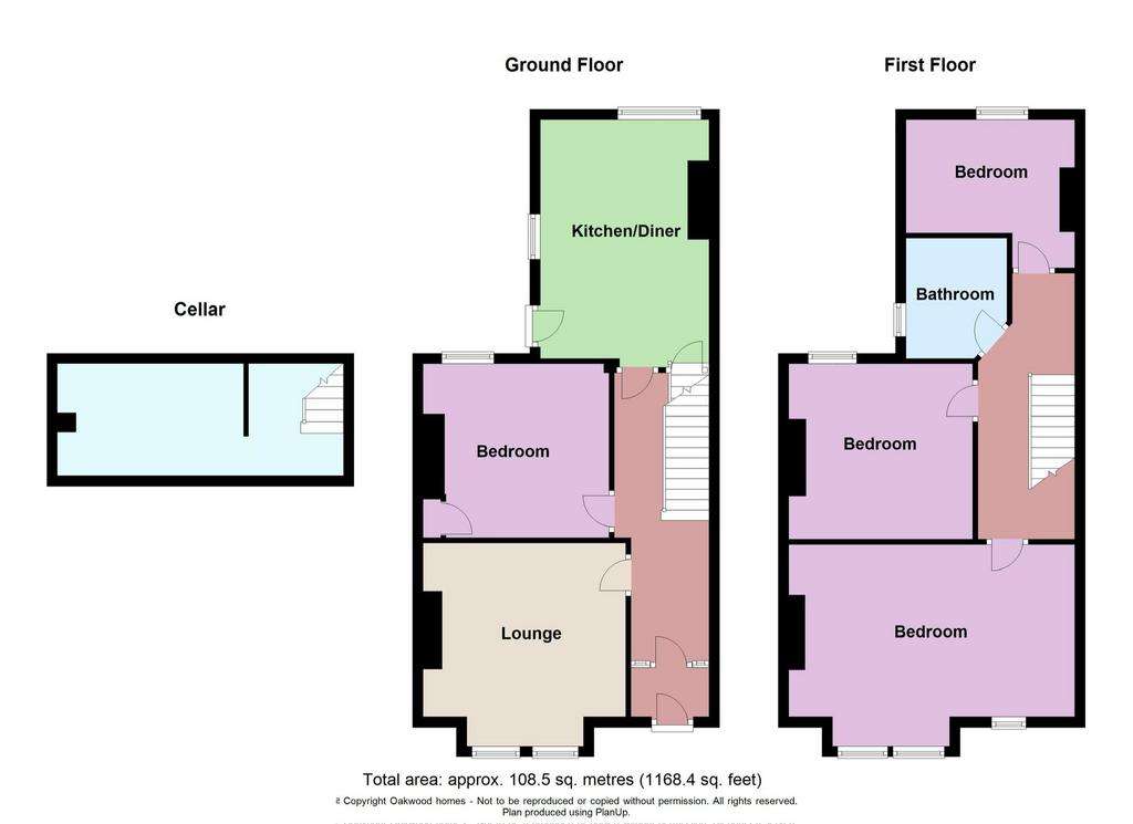 4 bedroom terraced house for sale - floorplan