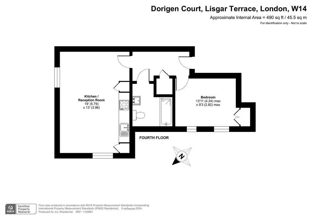 1 bedroom flat to rent - floorplan