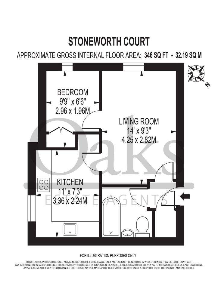 1 bedroom flat for sale - floorplan