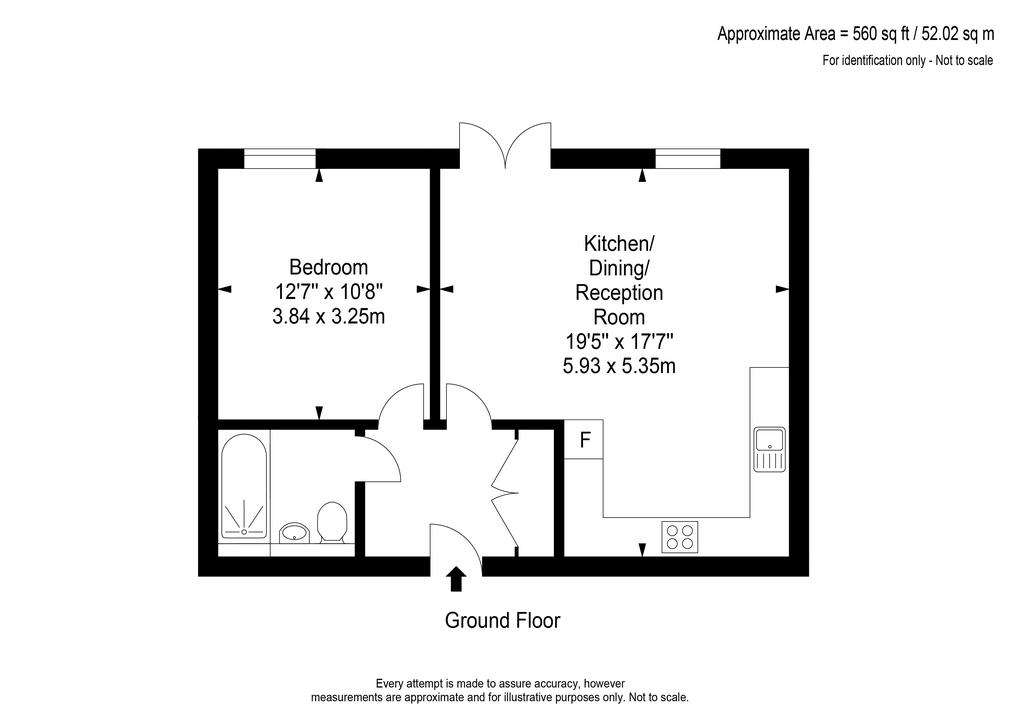 1 bedroom flat for sale - floorplan