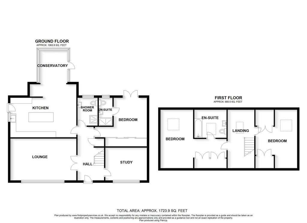 4 bedroom bungalow for sale - floorplan