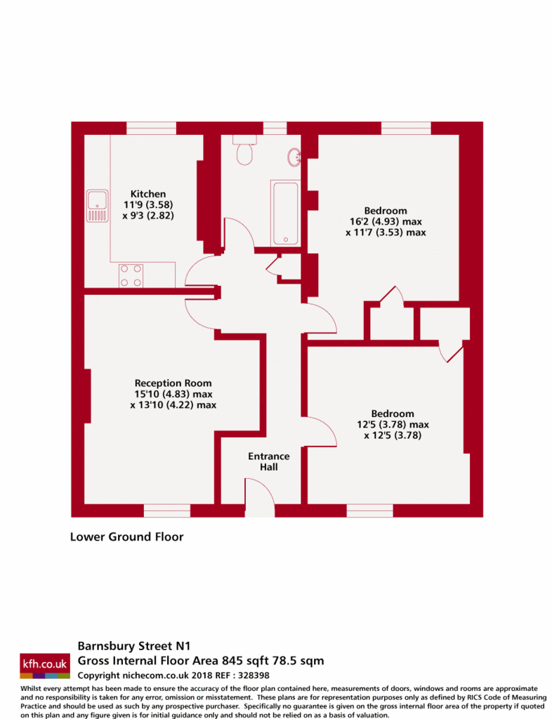 2 bedroom flat for sale - floorplan