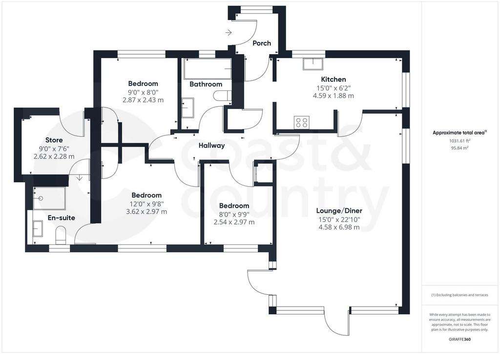 3 bedroom detached bungalow for sale - floorplan