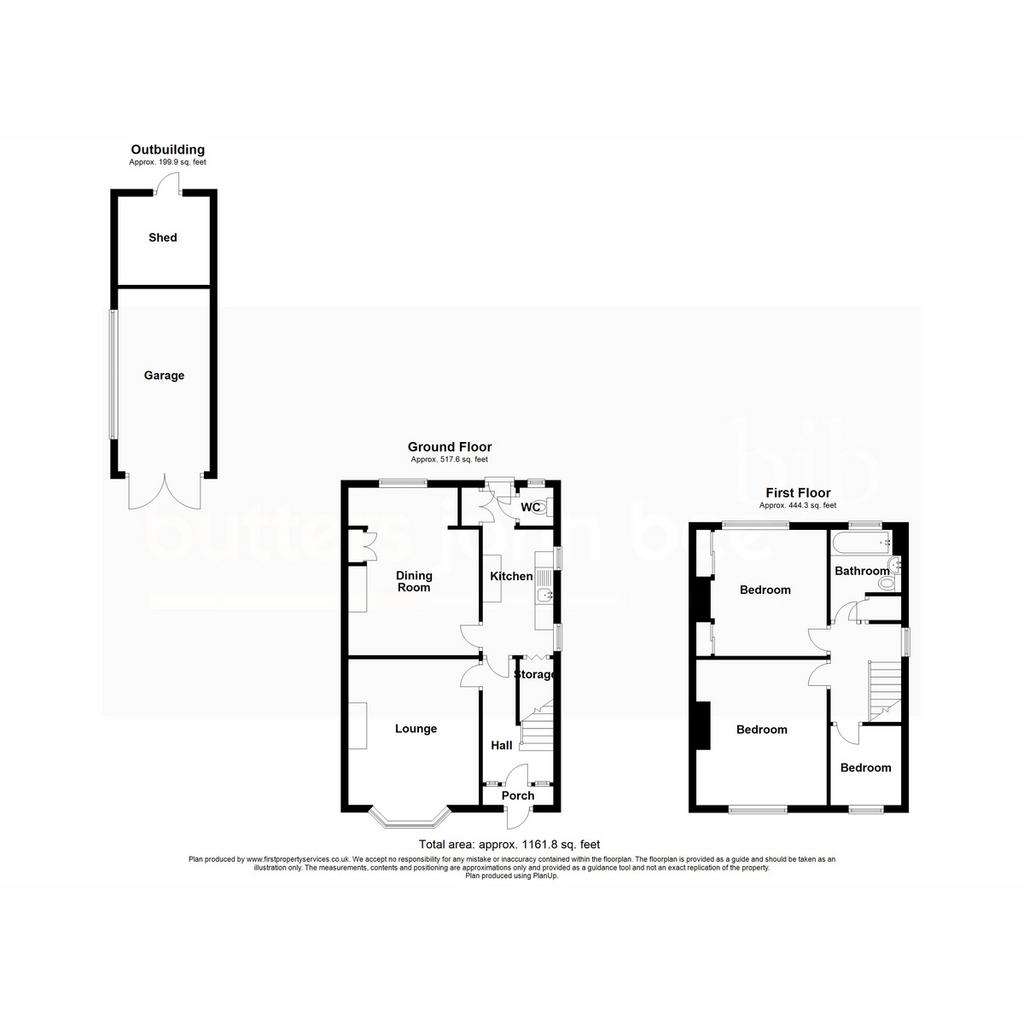 3 bedroom semi-detached house for sale - floorplan