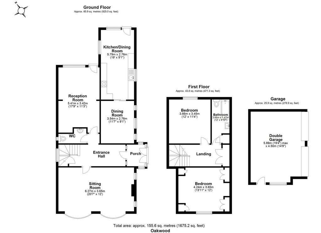 3 bedroom detached house for sale - floorplan