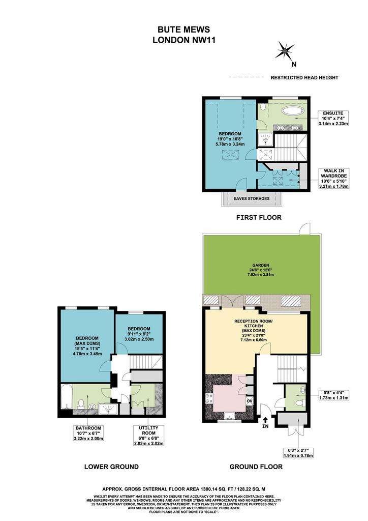 3 bedroom mews house to rent - floorplan