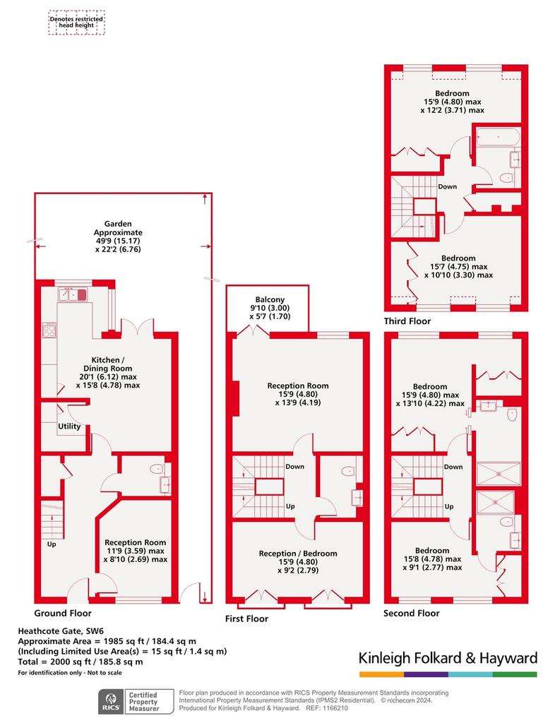 5 bedroom end of terrace house for sale - floorplan