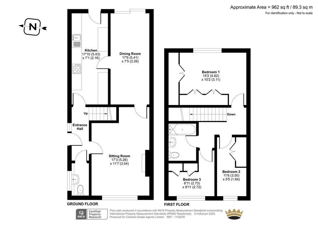 3 bedroom semi-detached house for sale - floorplan