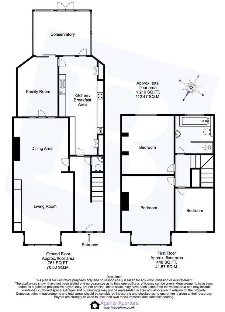 3 bedroom terraced house for sale - floorplan