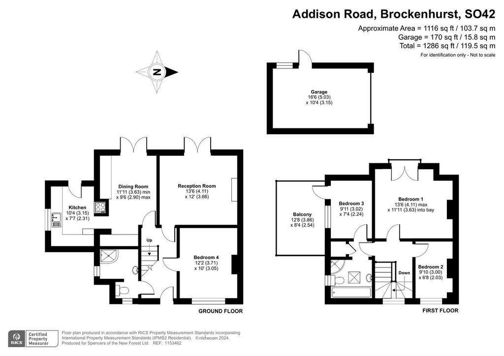 4 bedroom semi-detached house for sale - floorplan