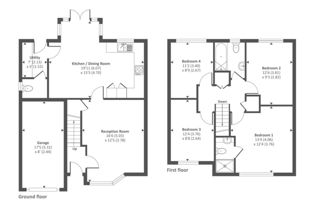 4 bedroom detached house for sale - floorplan