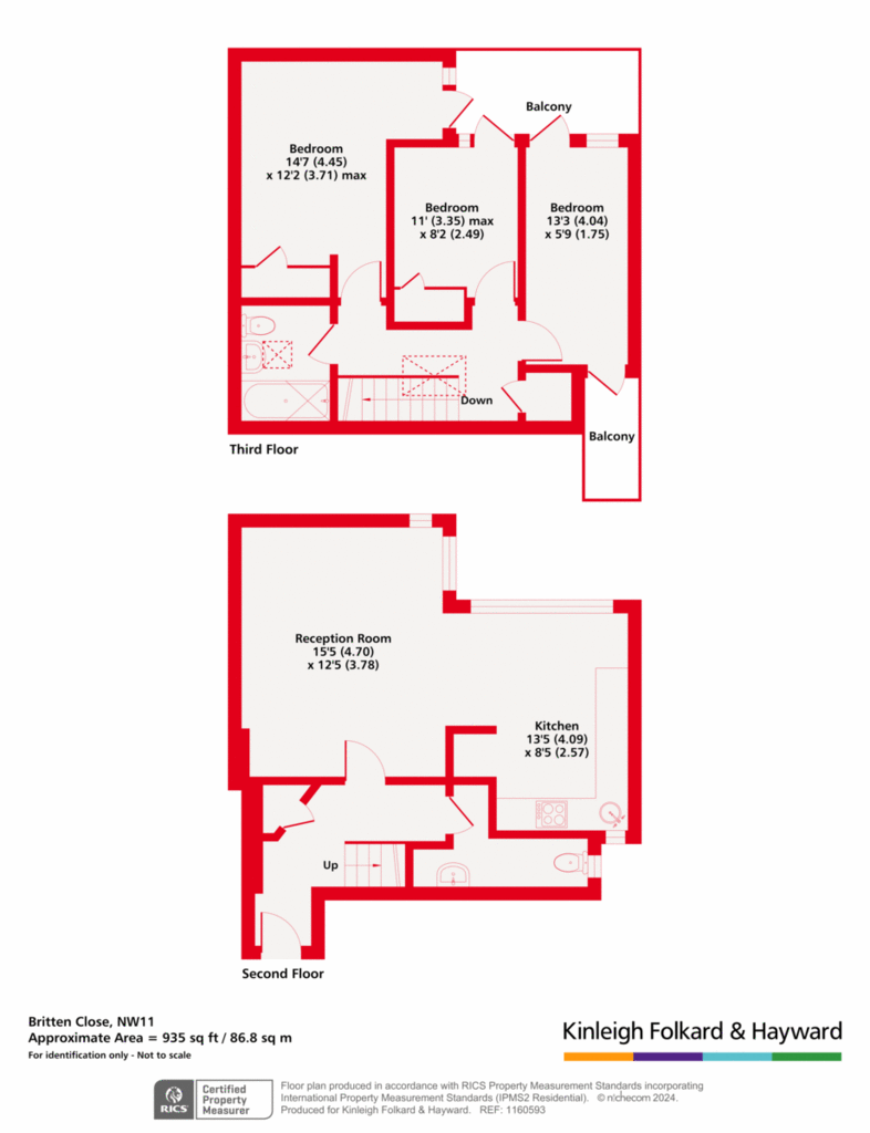 3 bedroom flat for sale - floorplan