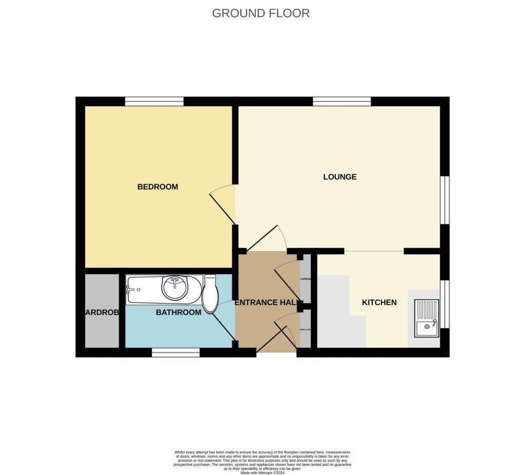 1 bedroom flat to rent - floorplan