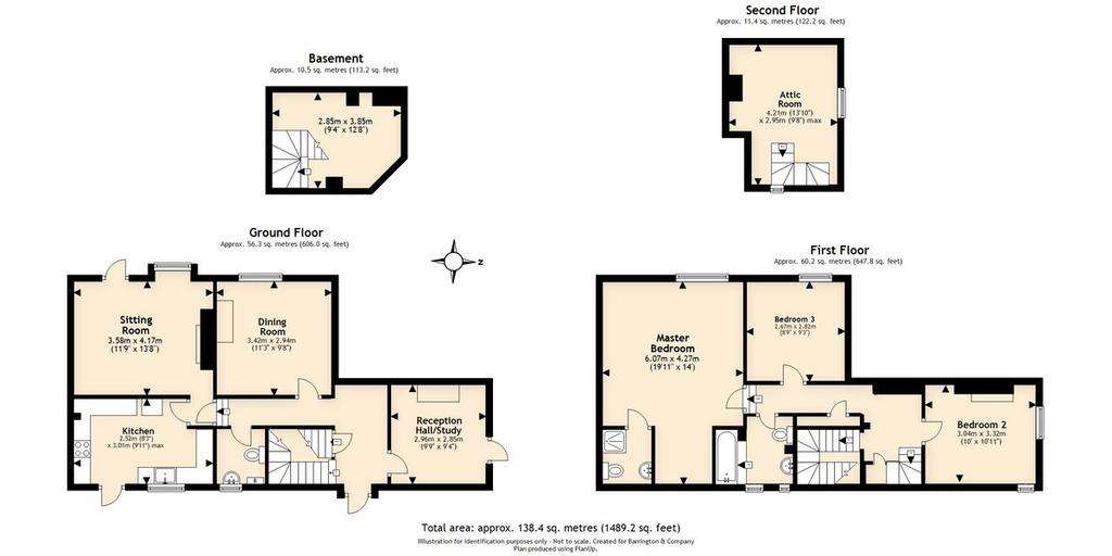 3 bedroom end of terrace house for sale - floorplan