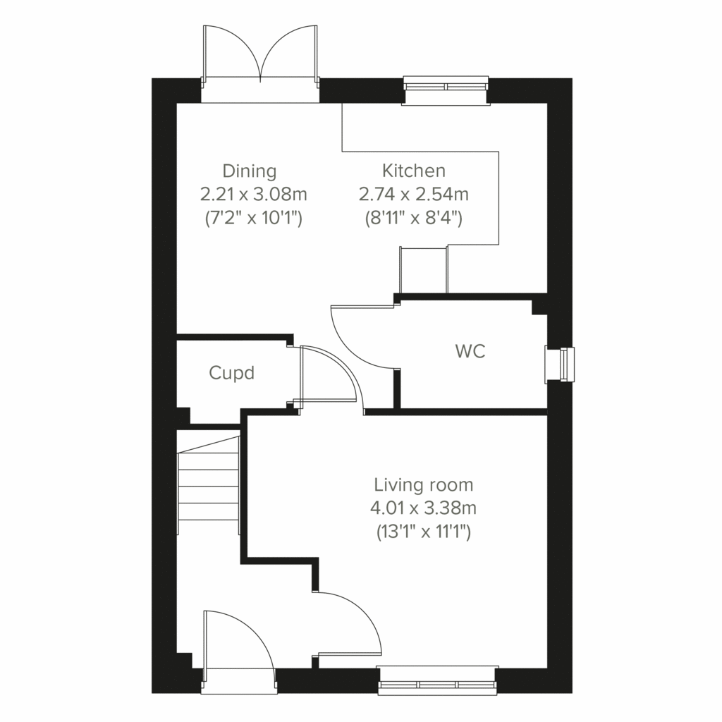 3 bedroom semi-detached house for sale - floorplan